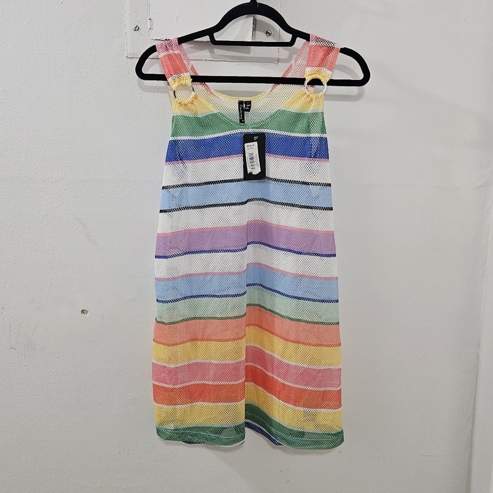 Portocruz Striped Swim Coverup NWT
